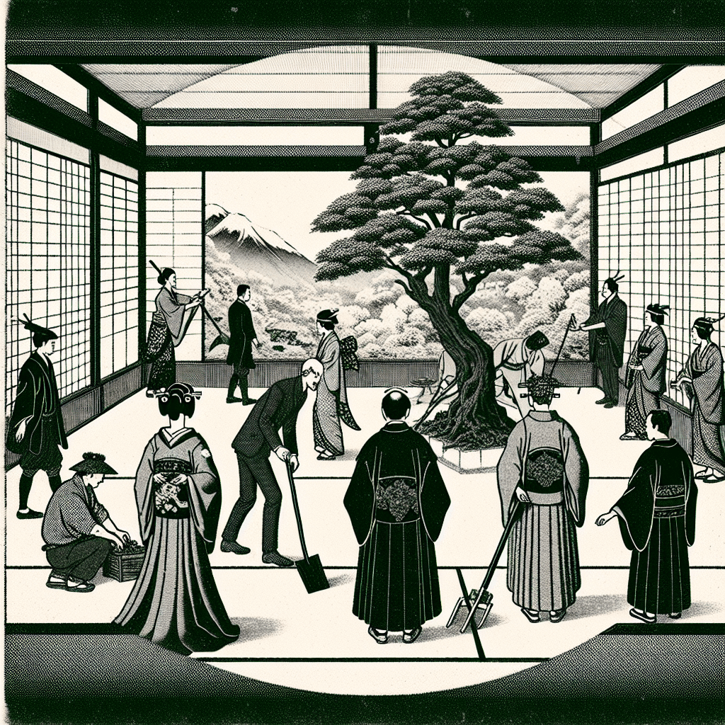 Create an image depicting the Norwegian monarchy engaged in various interests and initiatives, showcasing their involvement in cultural, environmental, and social activities.