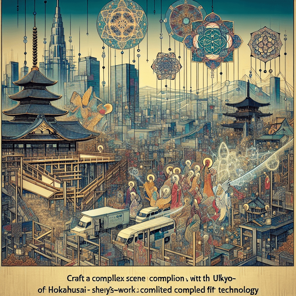 Create an image depicting the intersection of faith and technology, focusing on the Abrahamic faiths (Judaism, Christianity, Islam) and their integration and influence within the modern fintech landscape.