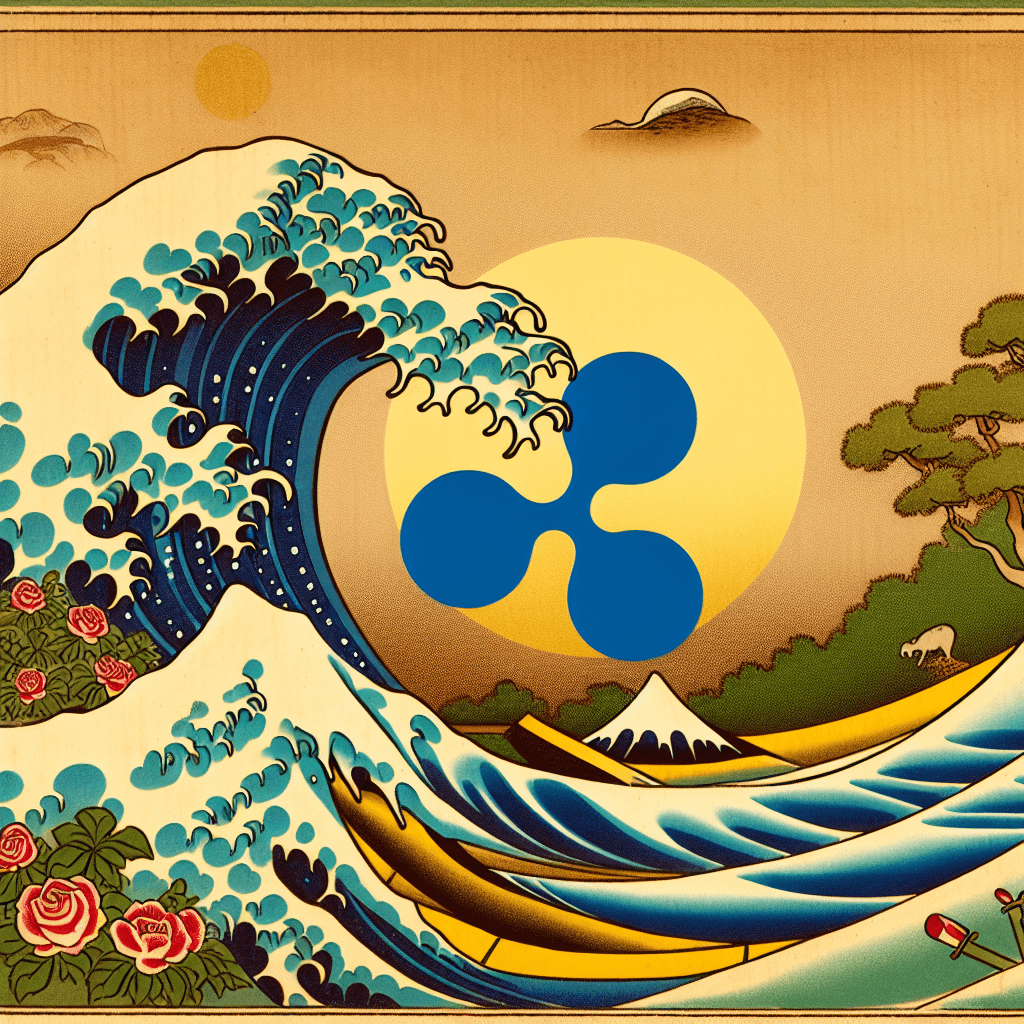 Design an image that represents Ripple's XRP as water, symbolizing its role as an adaptable connector.