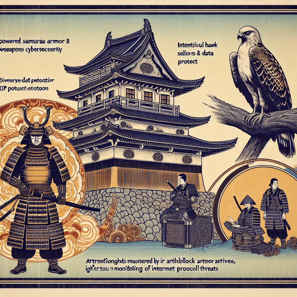 Create an image that represents the concept of IP Threat Intelligence, highlighting elements like cybersecurity, data protection, and monitoring of internet protocol threats.