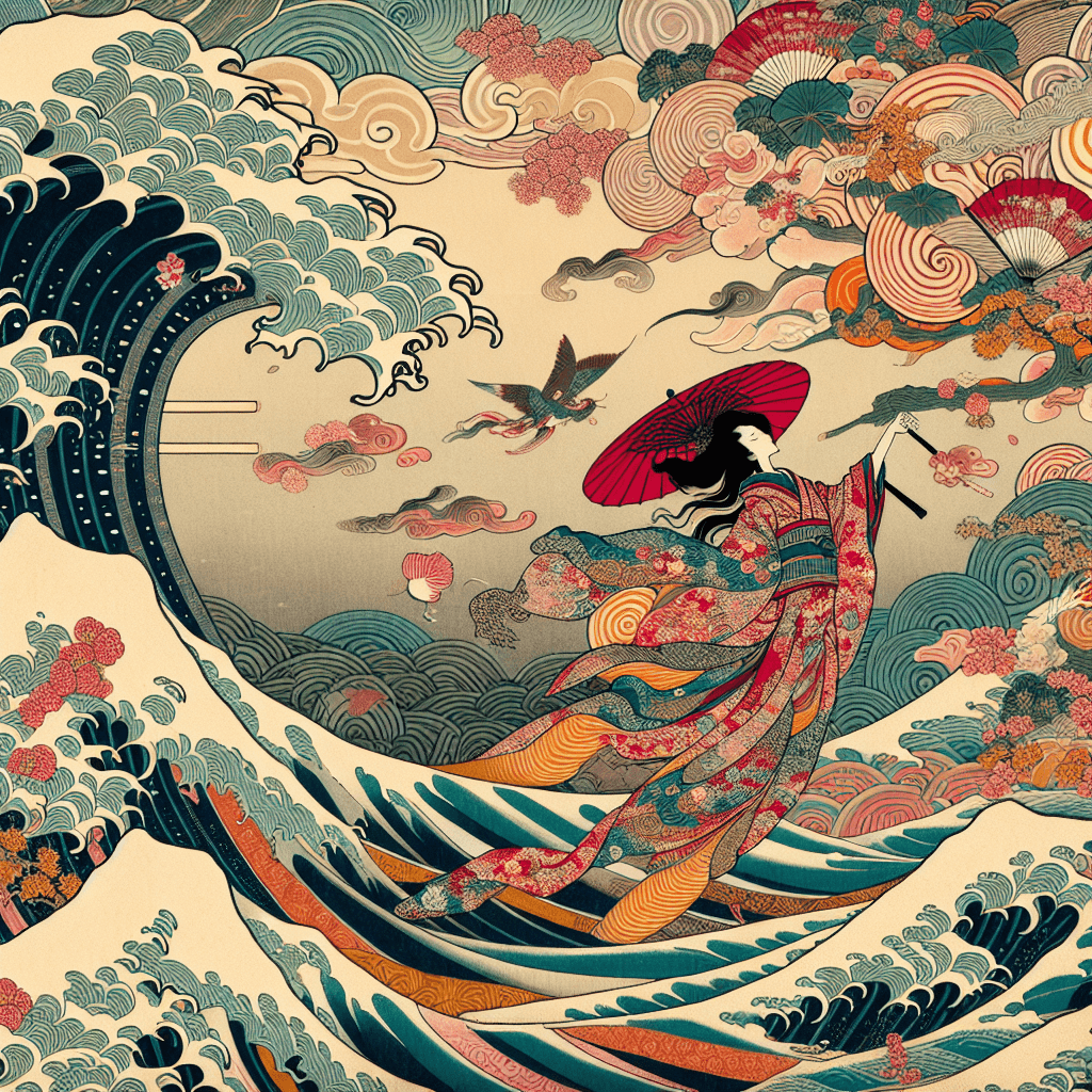 Create an image that represents the journey through the myth, lore, and legacy of the character Lilith.