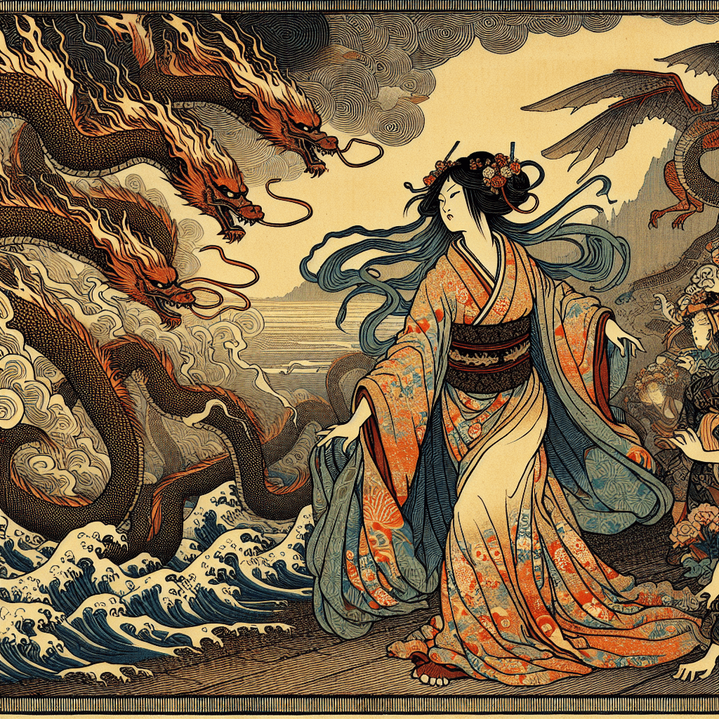 Create an image depicting the origin story of Lilith, showcasing her divergence and destiny.